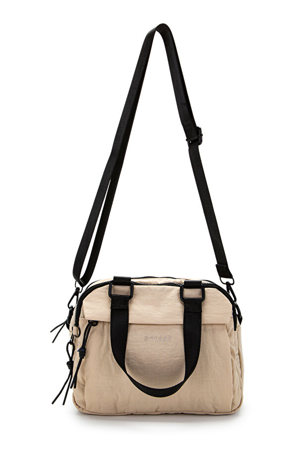 Klinkır Fabric Women's Crossbody Bag Gale Cream