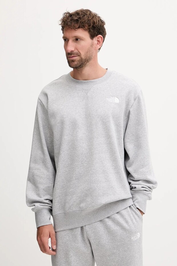 M Essential Relaxed Crewneck Sweatshirt Men's Gray Sweatshirt Nf0A89Etdyx1