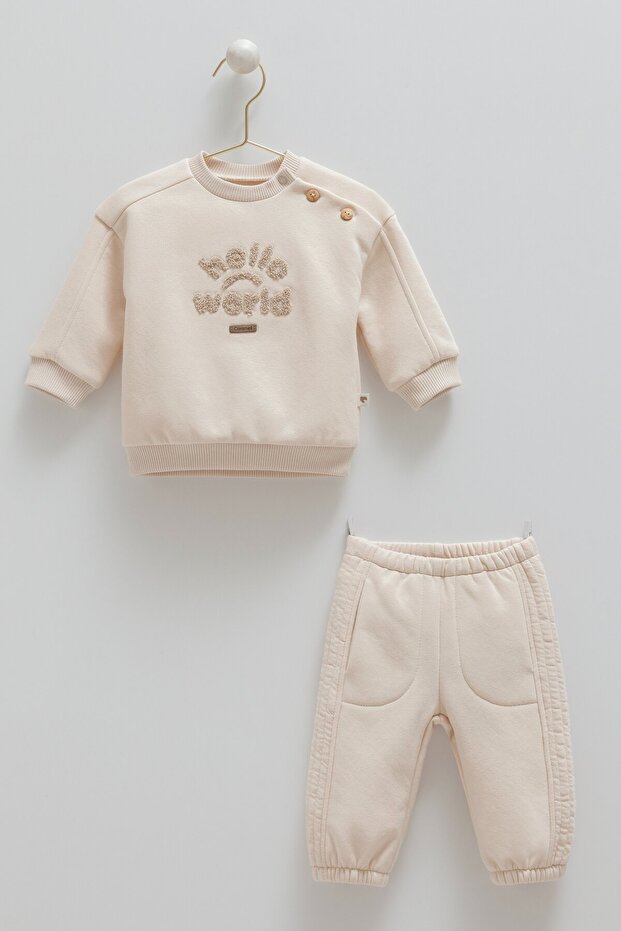 Cramell Animal Word Double Set with Inner Chardon (for 01-12 Months) - Beige