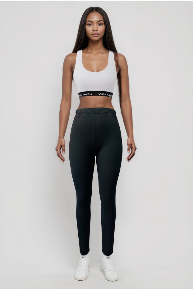 Night Black Elastic Waist Women's Leggings Lillian Long Legging