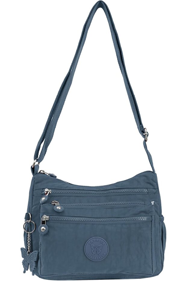 Slim City Cross Bag, Water-Resistant Oxford, Multi-Zip Front, Adjustable Strap