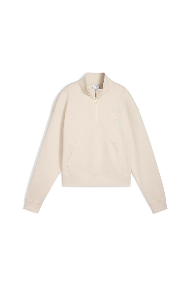 Class Half-Zip Crew Kadın Yetişkin Sweatshirt - 1