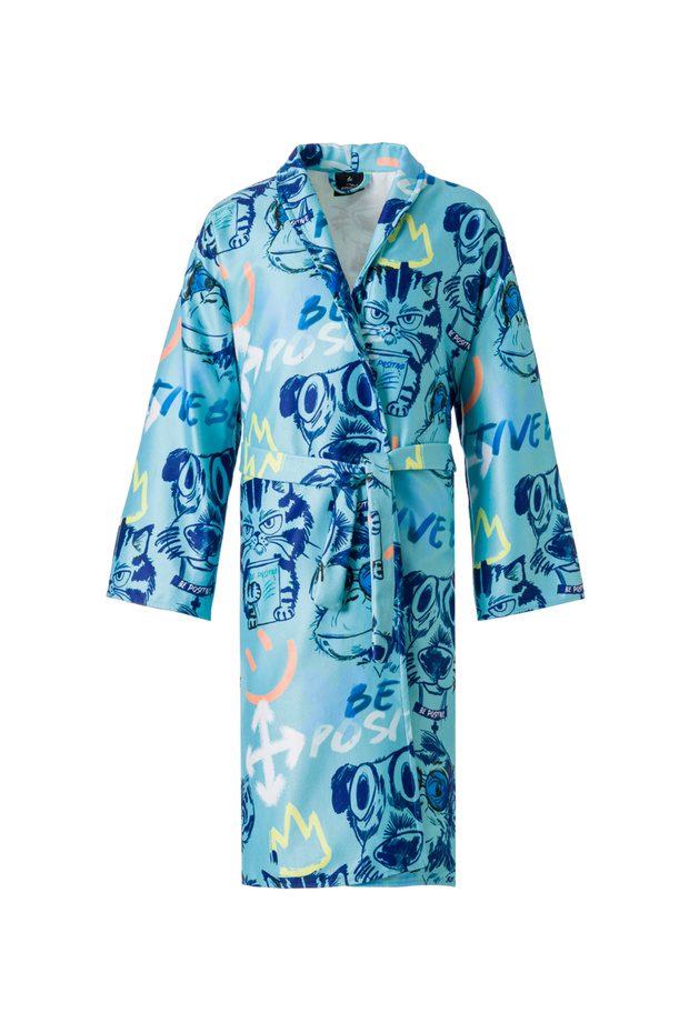 Mavi Kimono Bornoz