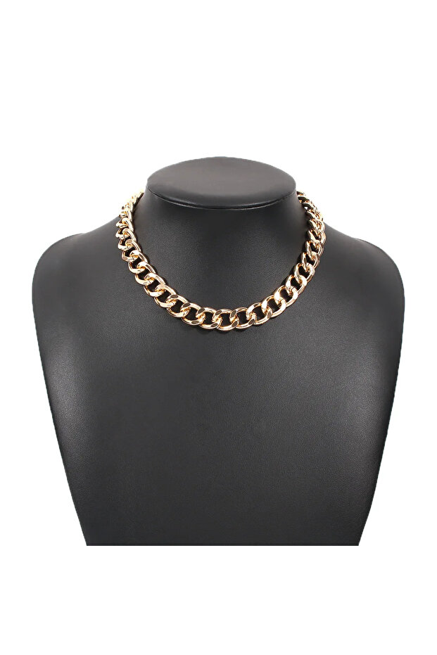 Colier Lanț Auriu Statement - 3