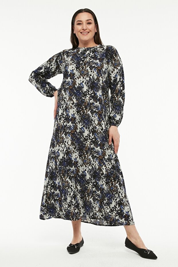 ROCHIE LUNGĂ CU TĂIȚE DE CLOPOT - 3