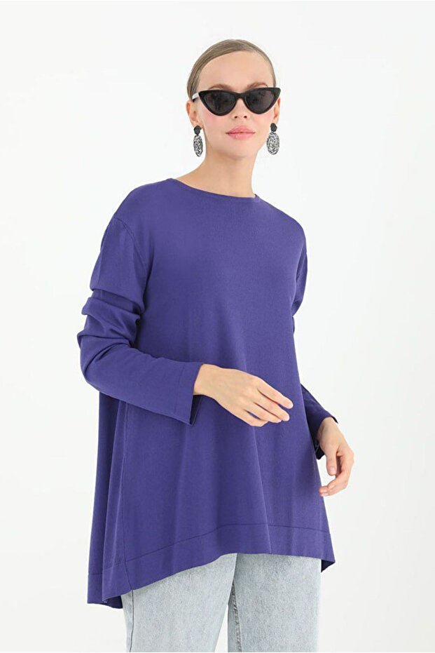 26K4460 - MOR - MERSERİZE BASIC TUNİK - 1