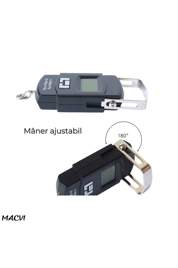 Portable Digital Handheld Scale Macvi®, 50 kg Capacity, with Temperature Sensor - 3