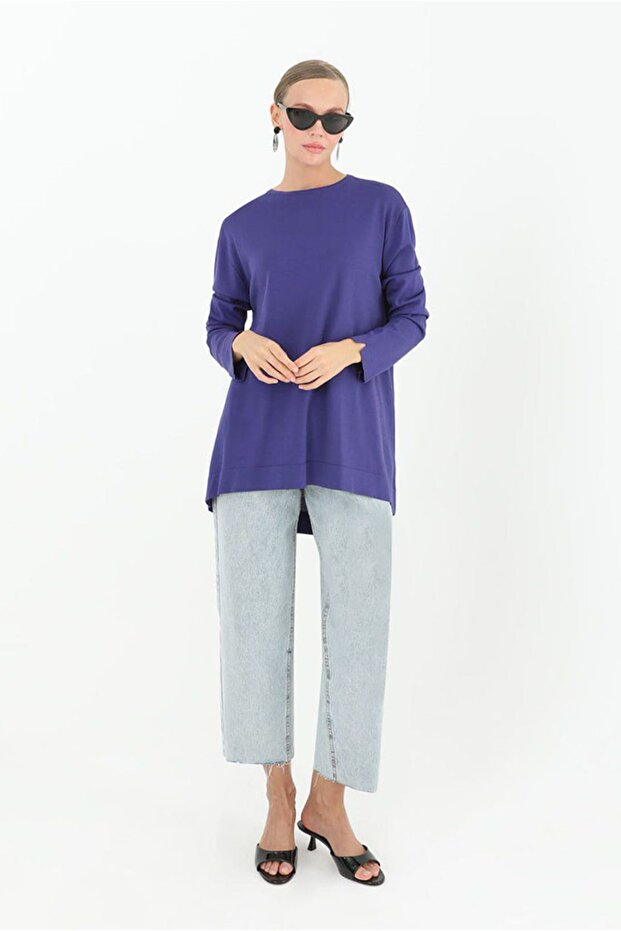 26K4460 - MOR - MERSERİZE BASIC TUNİK - 2