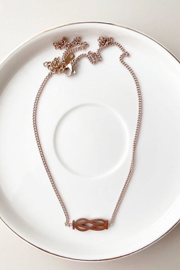 Shaped Figure Hanging Steel Necklace