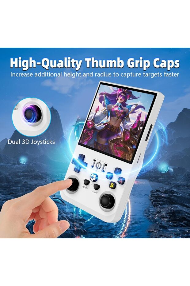 R36MAX Retro Handheld Game Console, 4.0 Inch IPS Screen, 64GB Memory, Portable Arcade Video Gaming C - 5