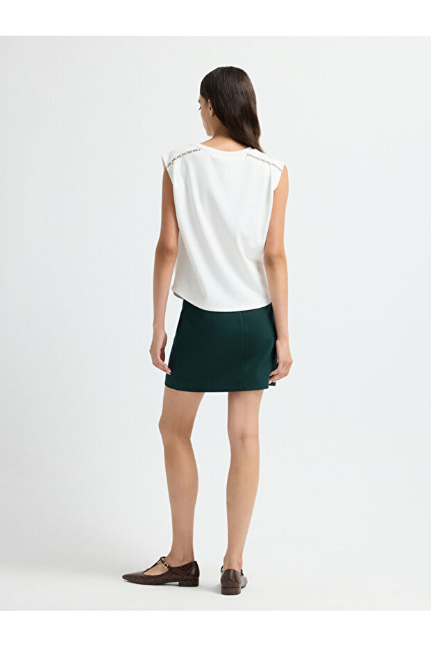 Omuzu Taşlı Bluz - 6