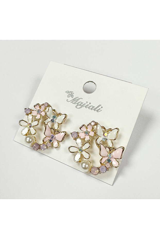 Floral Earrings Flower Detailed Earrings