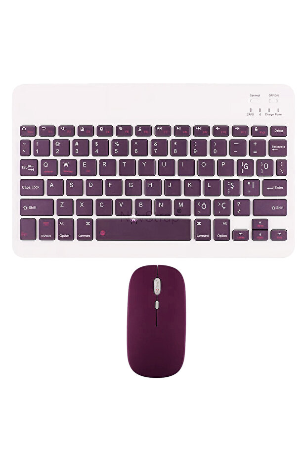 Apple İpad Mini 2 3 4 5 6 7 ile Uyumlu Üretilmiş Bluetooth Klavye Mouse Seti - 1