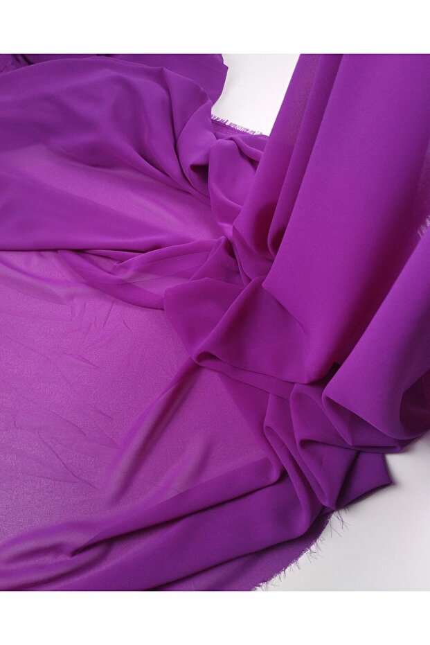 Chiffon in the Color between Purple and Fuchsia (Width 150 cm X Length 360 cm)