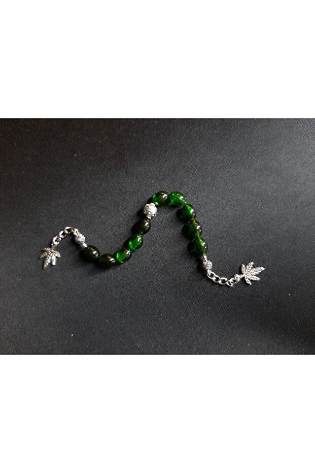 Powder Amber Zaza Prayer Beads Green Black