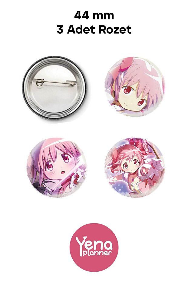 Madoka Magica Bag Ornament / Badge Set