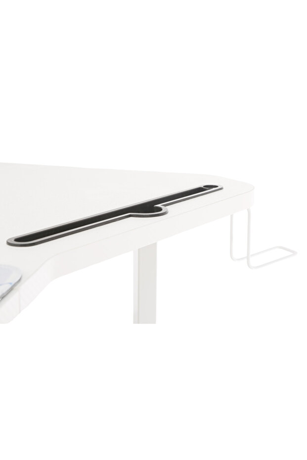 طاولة ألعاب كمبيوتر STE160C، مكتب بطول 1.6 متر مع لوحة ماوس وشريط إضاءة RGB - 5