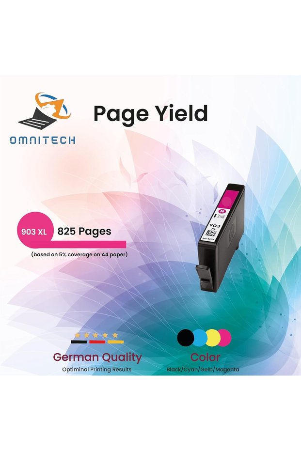 903 XL Magenta Ink Cartridge - Compatible with Ink HP OfficeJet Pro 6970, 6960, 6950 (Magenta)