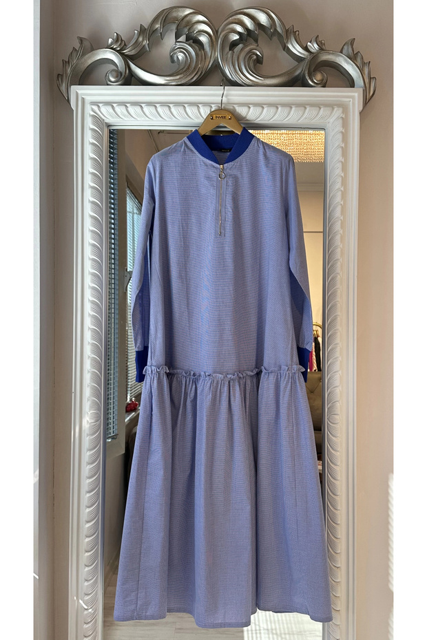 6389 Elbise - Mavi - 2