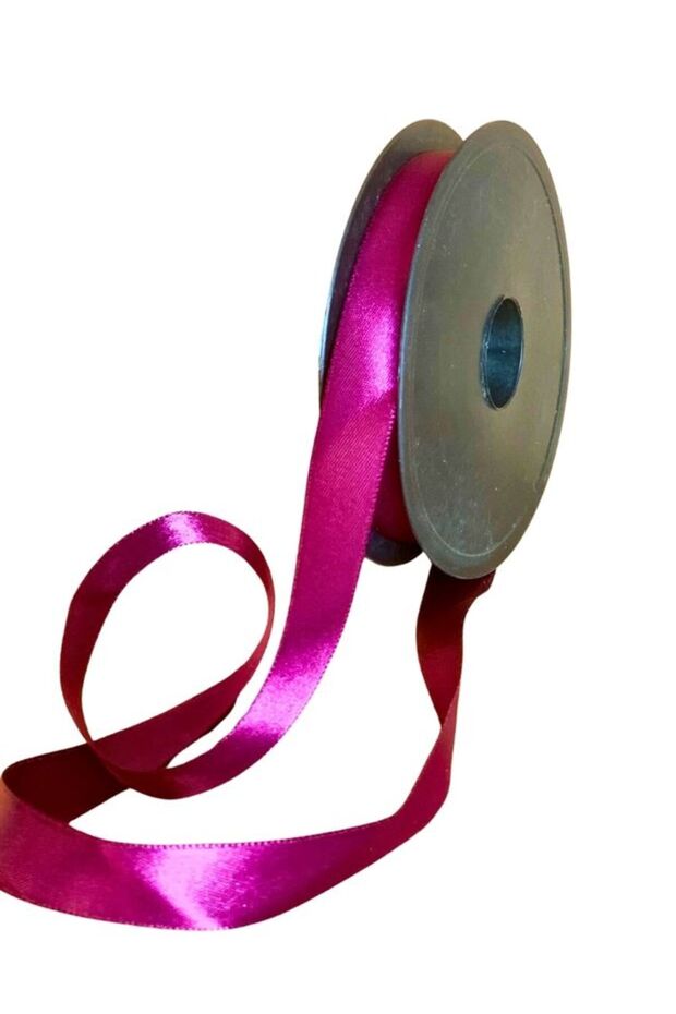 Purple Plum Satin Fabric Ribbon 2.5 cm X 35 Meters Handcrafted Gift Wrapping DIY Decoration Ribbon Bow