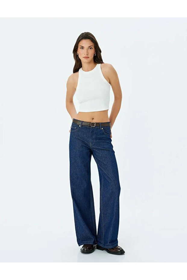 Wide Leg Indigo Women's Jean Pants 5Sal40144Md