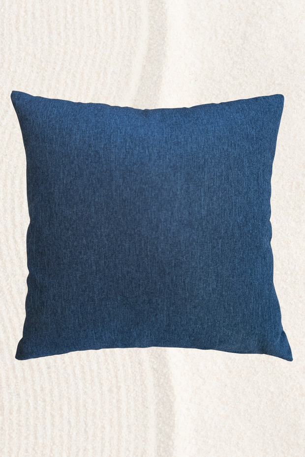 Navy Blue Plain Throw Pillow Cover – Durable Polyester Throw Pillow Cover
