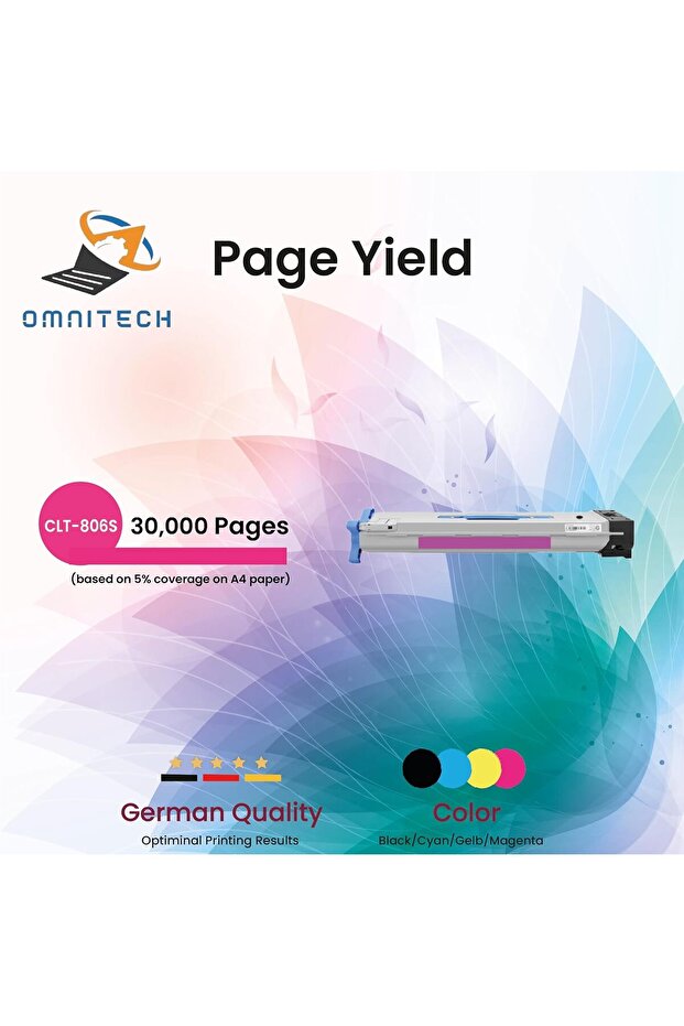 Omni Tech CLT-806S Magenta High Yield Toner Cartridge - Compatible with Printer Samsung MultiXpress