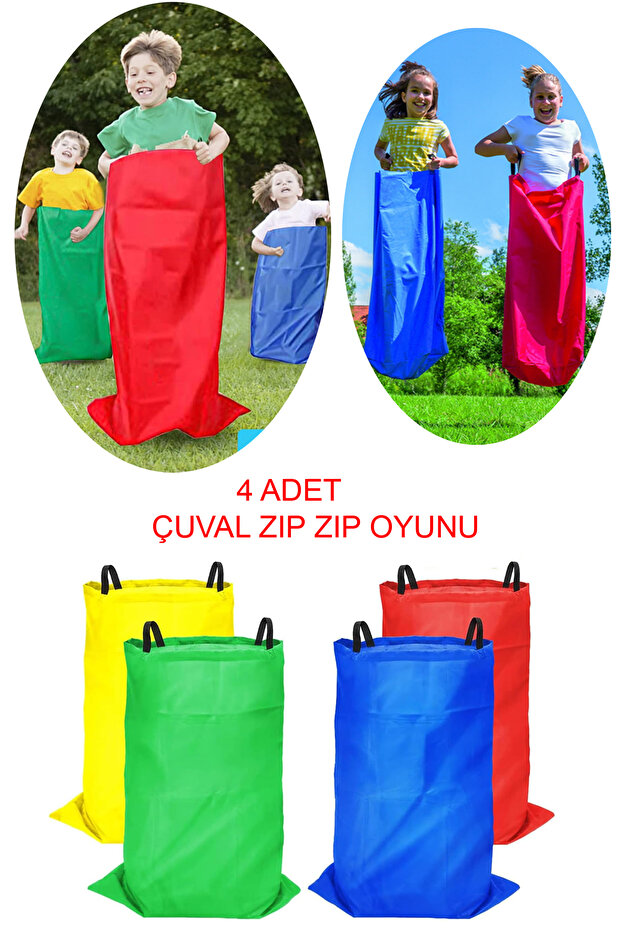 4Pcs Sack Game Bounce Jump Race Game Kindergarten Nursery Garden Balance Agility Reflex Development Game