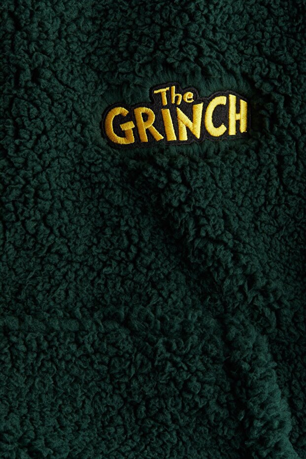 Motif Detaylı ve Kapüşonlu Pelüş Üst - 3