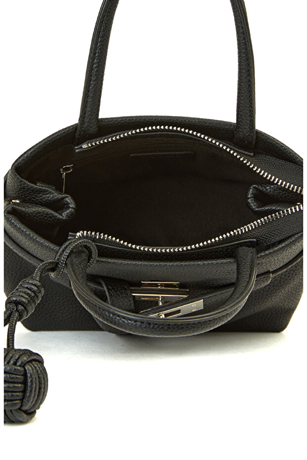 Siyah Baskılı Kadın Çanta - 5