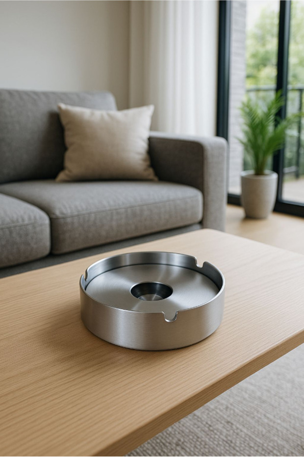 Silver metal ashtray modern design stylish and elegant ashtray silver ash tray