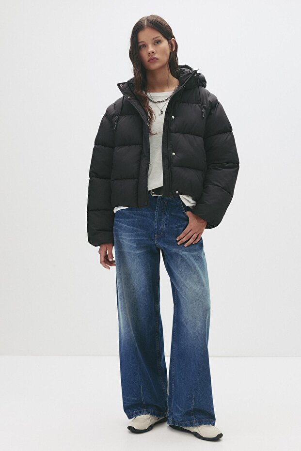 Puffer jacket with hood - 3