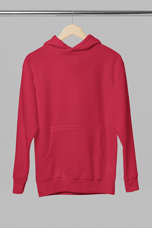 Unprinted Cotton Long Sleeve Sharpened 3-Ply Hooded Winter Sweatshirt
