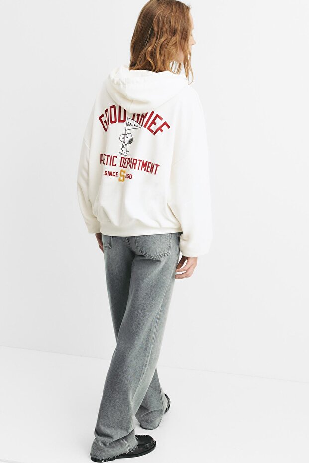 Snoopy Kapüşonlu Sweatshirt - 2