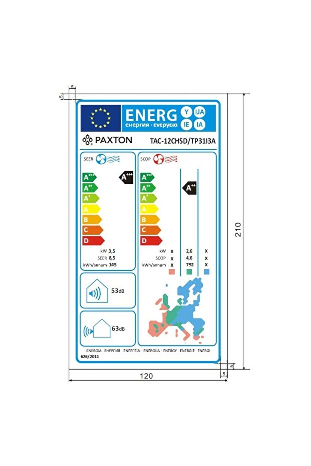 Paxton air conditioner, dehumidification, memory function, ionization function, auto mode,... - 9