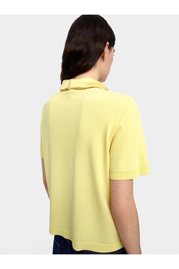 Boyun Bağlı Örme Süveter - 4