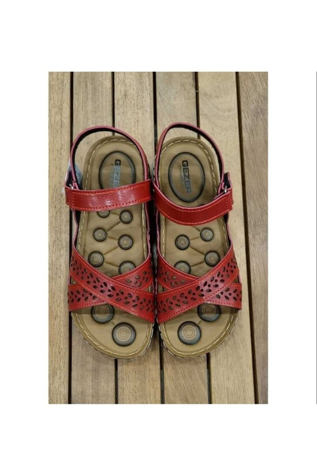Size 40 Luxury Red Color Soft Sole Sandals