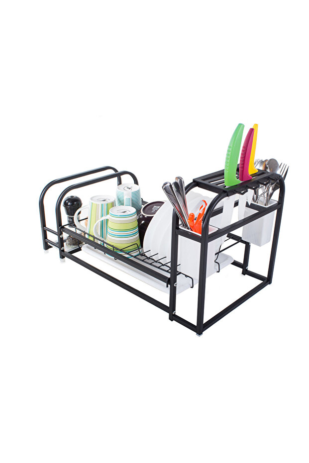 Dish drying rack with tray - 4