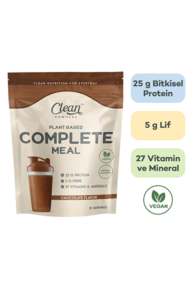 Bitkisel Öğün Tozu (PLANT BASED COMPLETE MEAL) 600 gr - Çikolata 2 Adet - 2