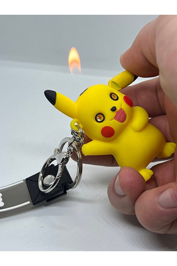 Pikachu Çakmak Pokemon Anahtarlık Çakmak Hediyelik Karakter Çakmak - 1