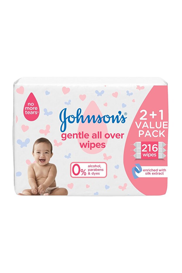 Johnson's Baby Wipes Gentle All Over 216 pcs