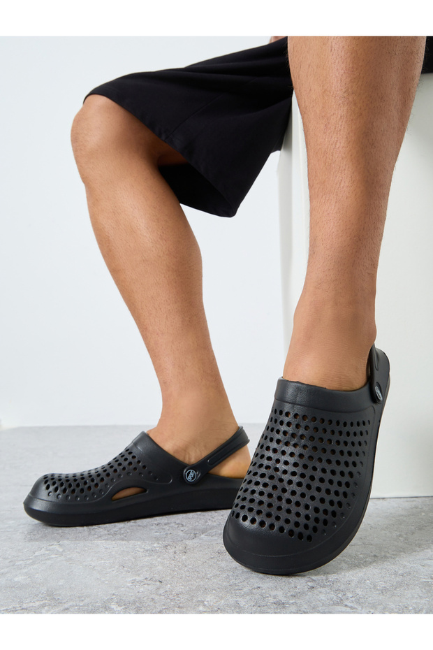 Solid Ankle Strap Clogs - 1