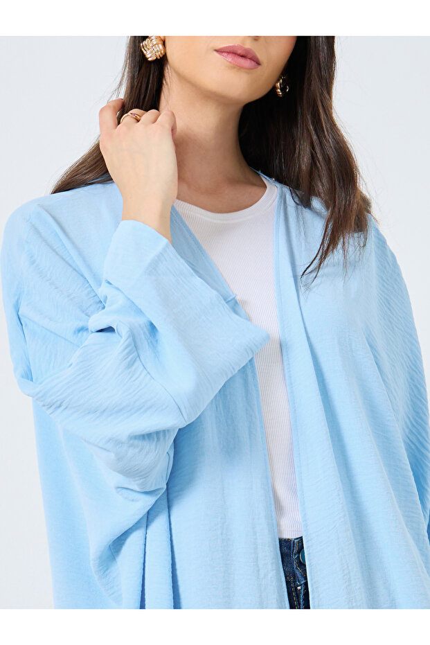 عباية سادة مفتوحة من الأمام بأكمام خفاش - 4