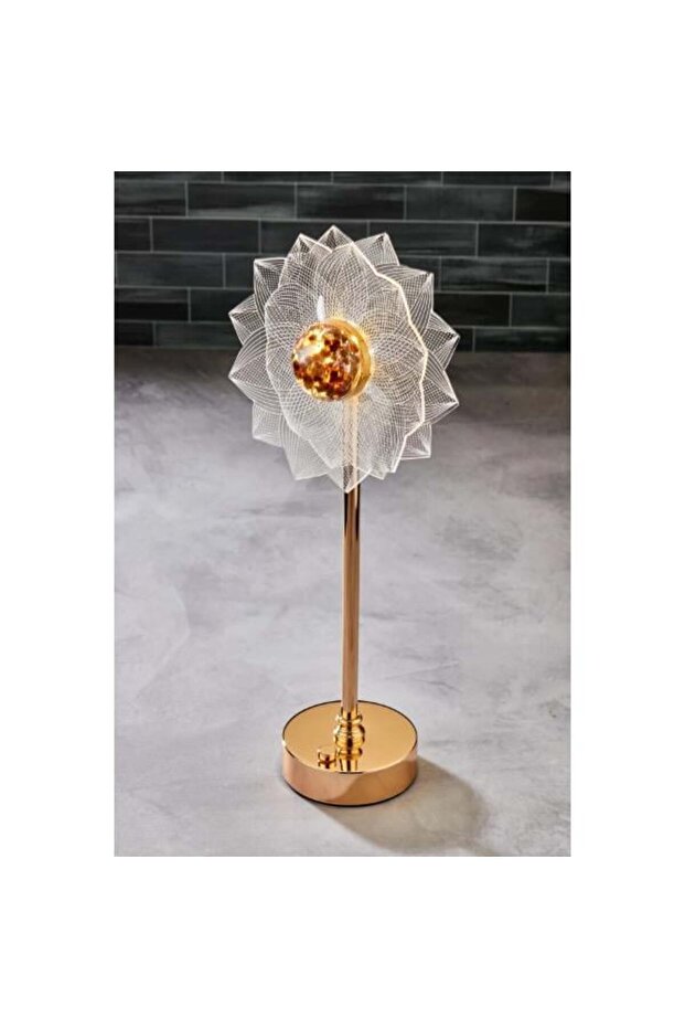 مصباح طاولة LED بتصميم زهرة