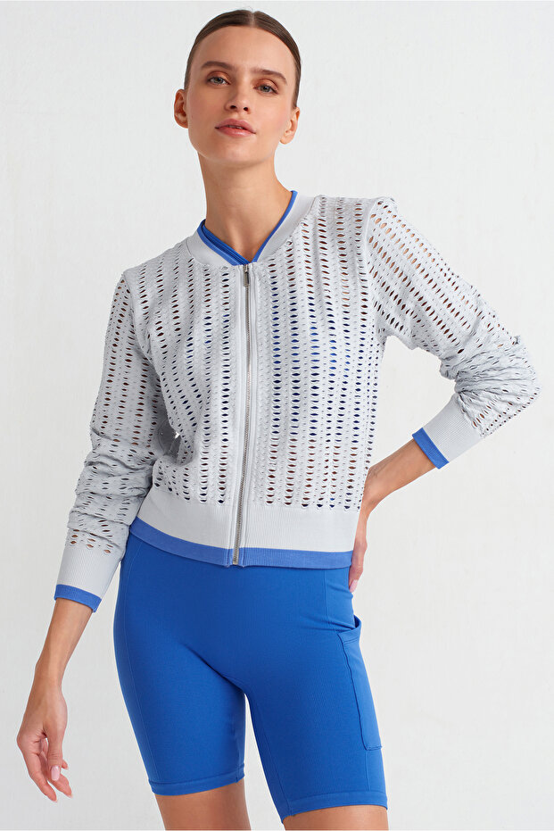 Mesh Sports Jacket Stone Color - 4