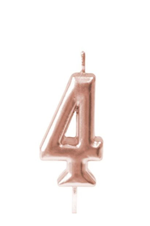 Four Number Candle - Rose Gold