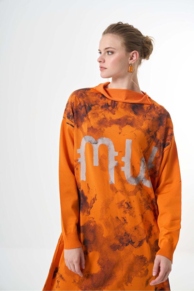 Baskılı Triko Tunik - 5