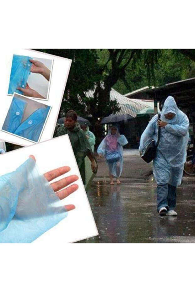 Practical Disposable Raincoat Single - 4