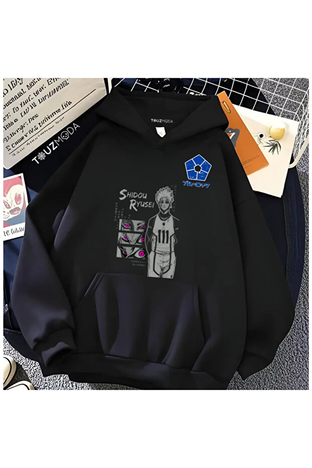Blue Lock Printed Unisex Oversize Hooded Sweatshirt Hoodie