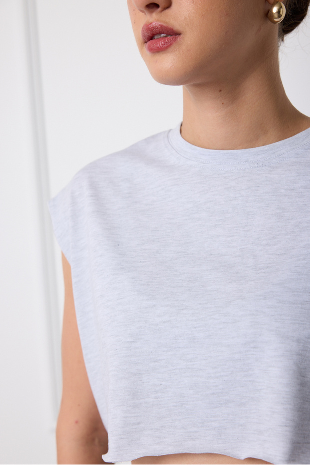 Baskılı Crop Tshirt - 3